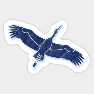 Blue Stork pattern Sticker